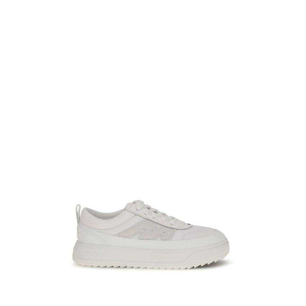 Moncler White Calf Leather Bos Taurus Athletic Men's Sneakers